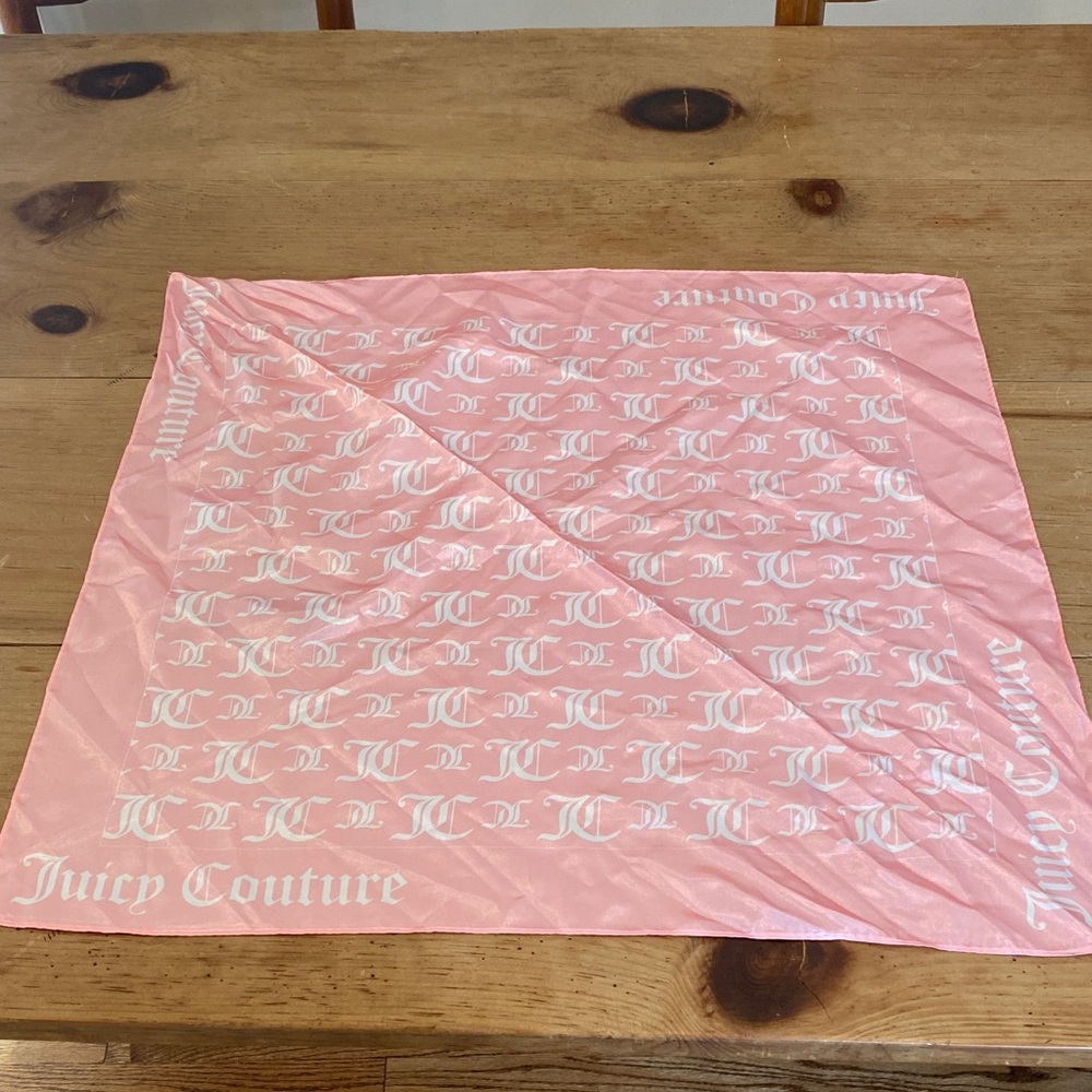 Juicy Couture Light Pink Monogram Scarf